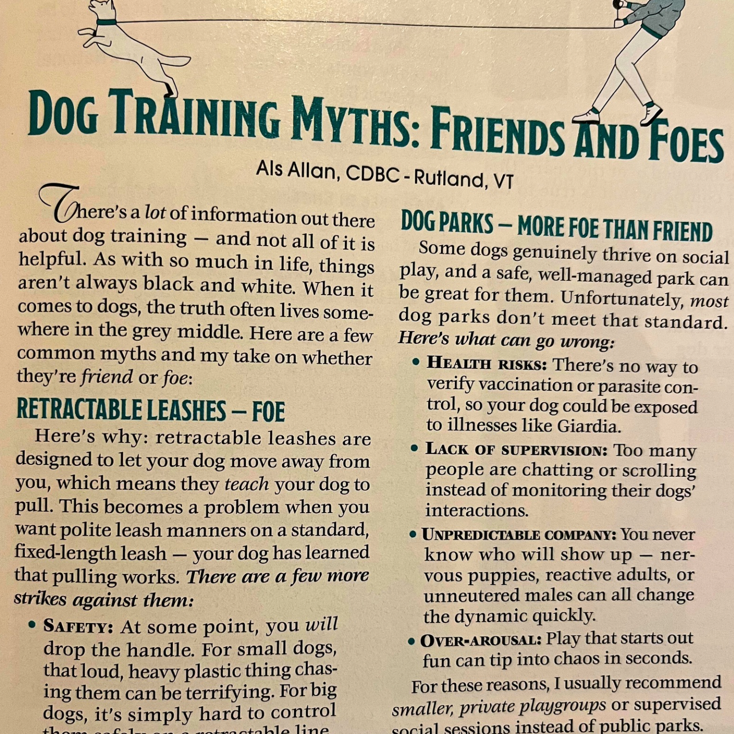 4 Legs and a Tail article